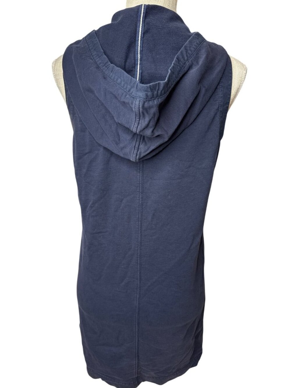 Nautica Womens Navy Sleeveless Hoodie Beach Swimwear Coverup Size S - Picture 5 of 9